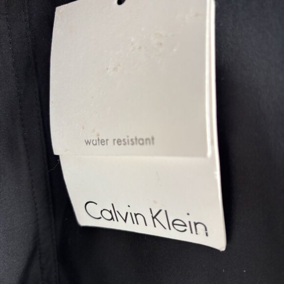 Calvin Klein Small Black Trench Coat (Waterproof) Size M - Picture 3 of 3